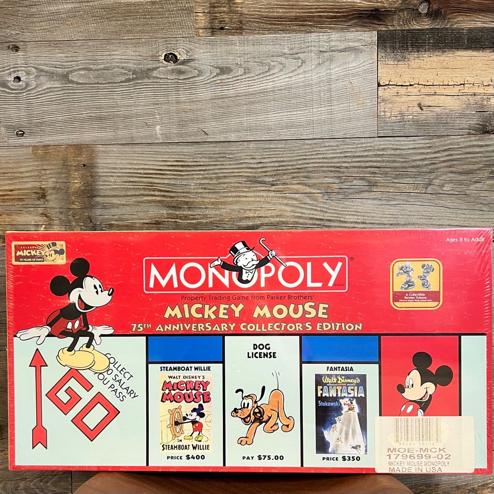SALE✨ NWT 🆕Mickey 75th Anniv Monopoly Collector's Edition Board Game, Sealed
